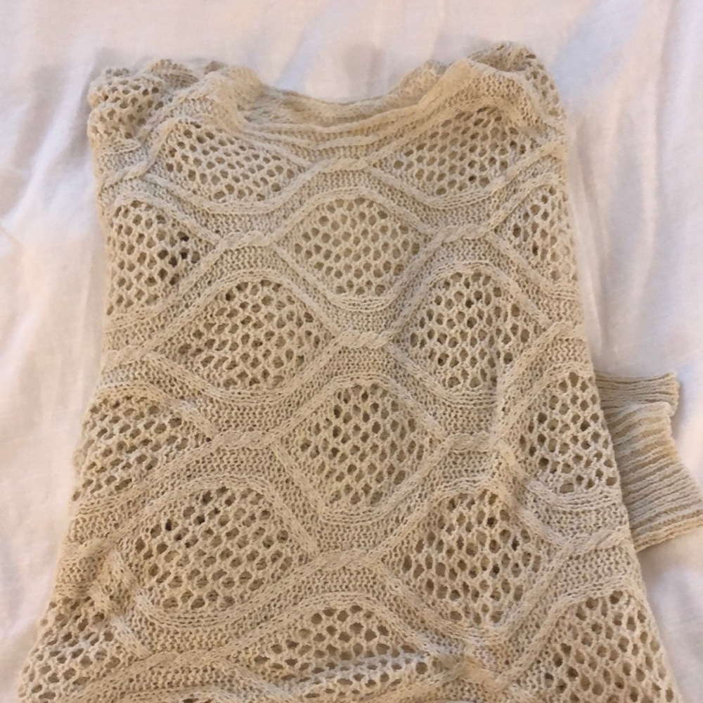 Cream knit sweater shrug